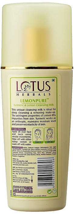 Lotus Herbals Lemonpure Turmeric And Lemon Cleansing Milk