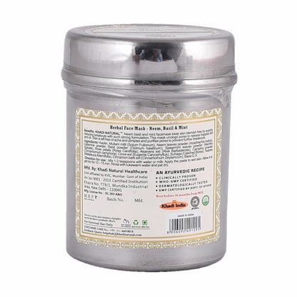 Khadi Natural Neem Basil & Mint Herbal Face Mask