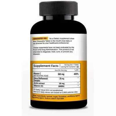 Nutracology Vitamin C 500mg Immunity Booster, Glowing Skin Tablets