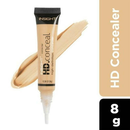 Insight Cosmetics Hd Concealer - Natural Finish, Water-Resistant - Golden Sand