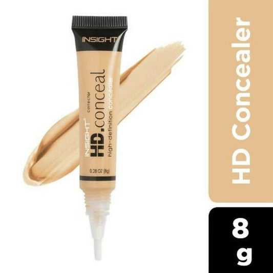 Insight Cosmetics Hd Concealer - Natural Finish, Water-Resistant - Golden Sand