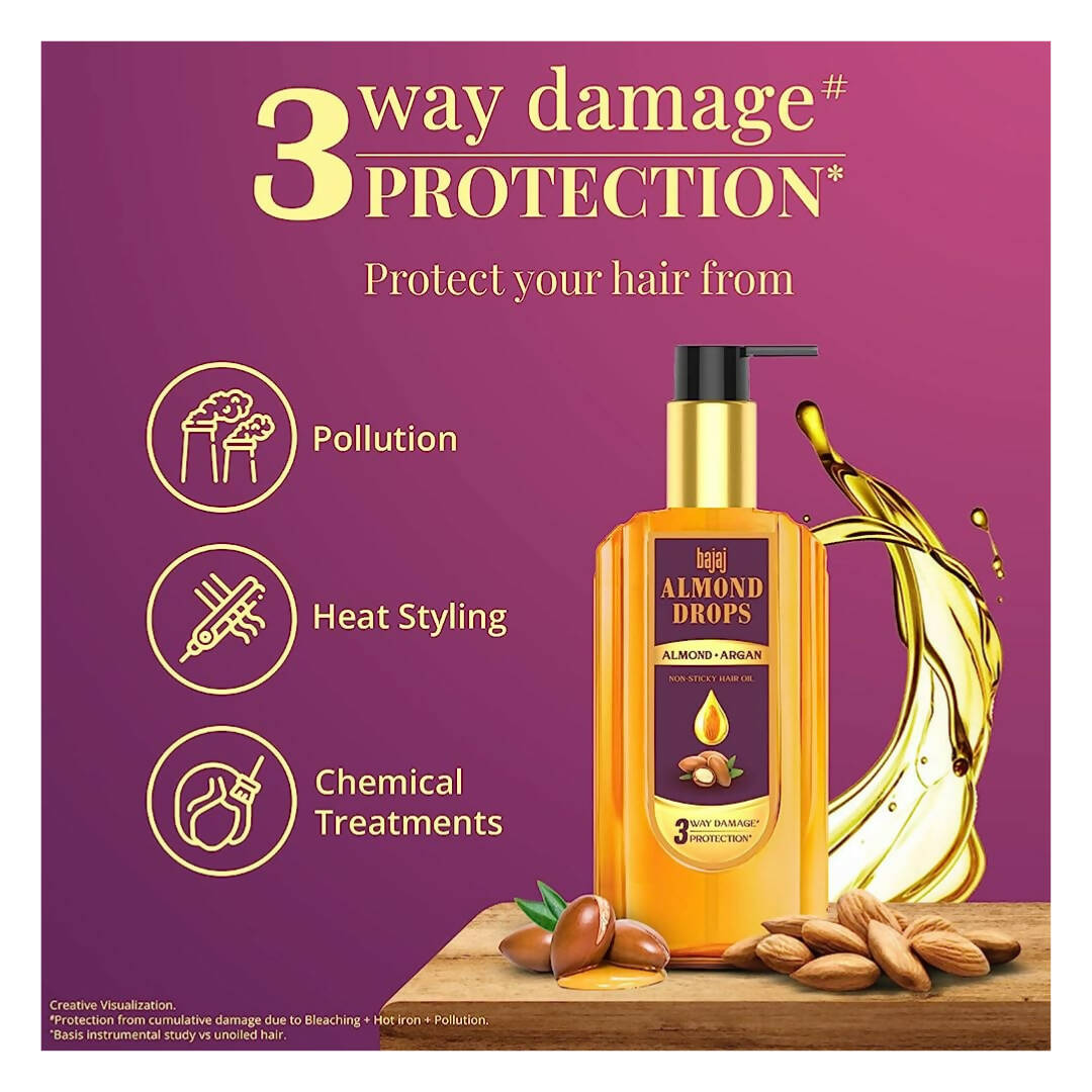 Bajaj Almond Drops Almond + Argan Hair Oil