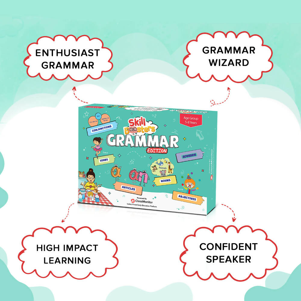 ClassMonitor English Grammar Learning Kit with Free Mobile App Skill Booster Learning Kit for kids of Age 5 - 8 Years