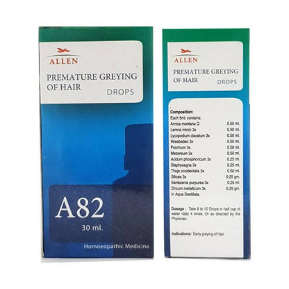 Allen Homeopathy A82 Premature Greying Of Hair Drops