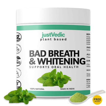 Just Vedic Bad Breath & Whitening Drink Mix - usa canada australia